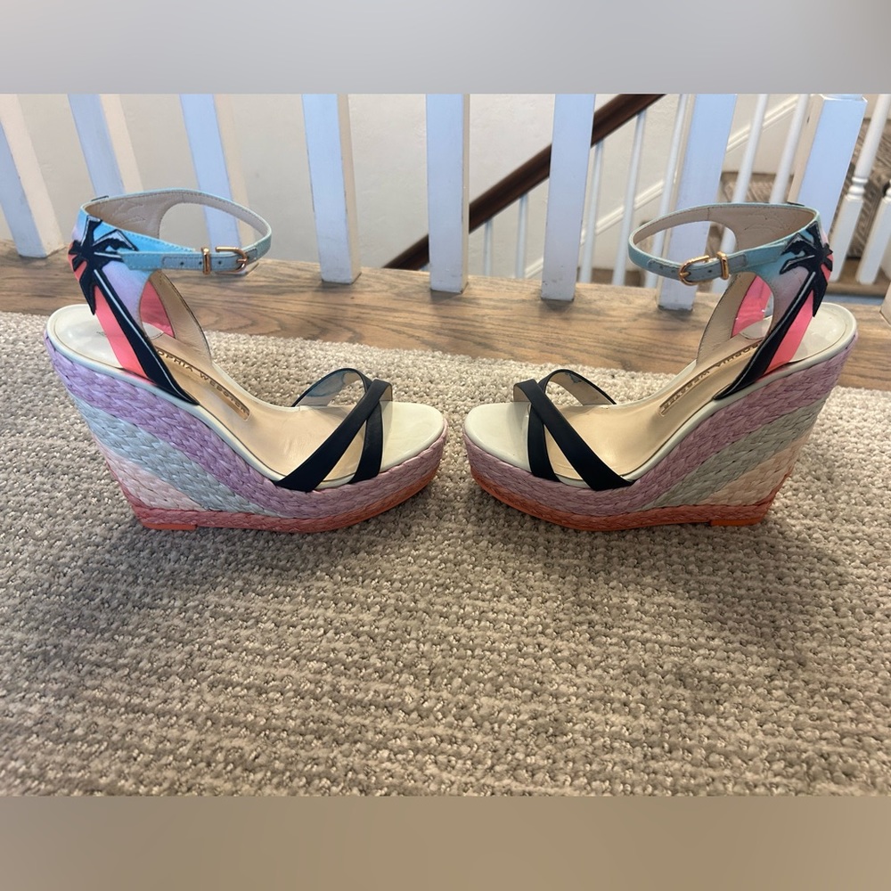 Sophia Webster rainbow wedge size 5.5